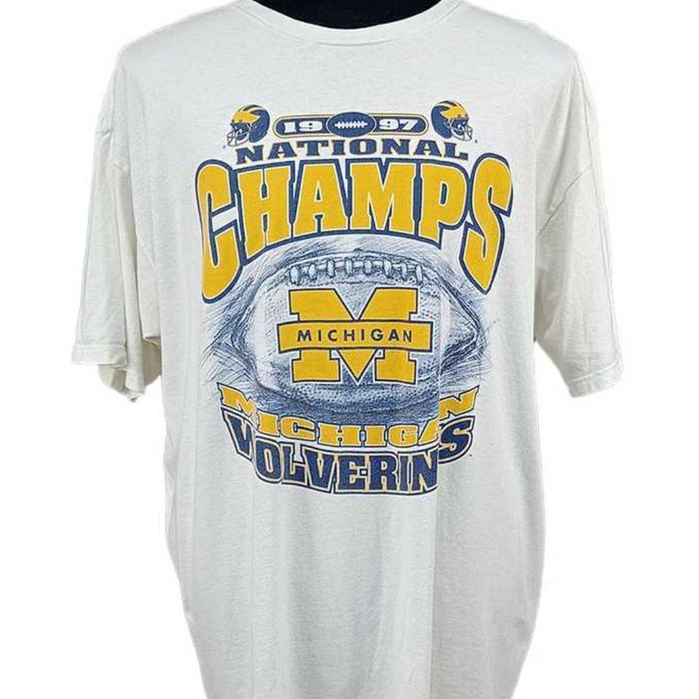 Michigan Wolverines 1997 National Champs Fan Graphic T-Shirt